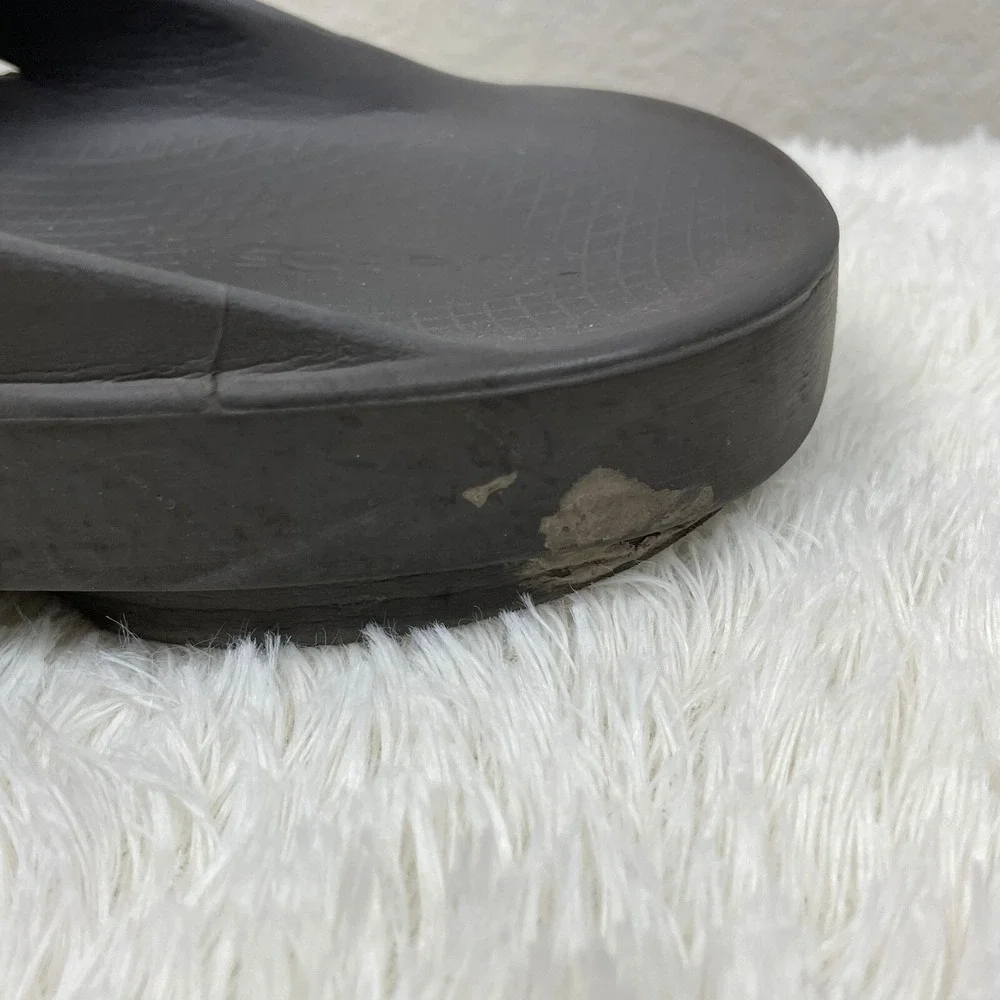 OOFOS Original Recovery Sandal‎ Thong Flip Flops Slip On Womens 11 Mens 9 Black